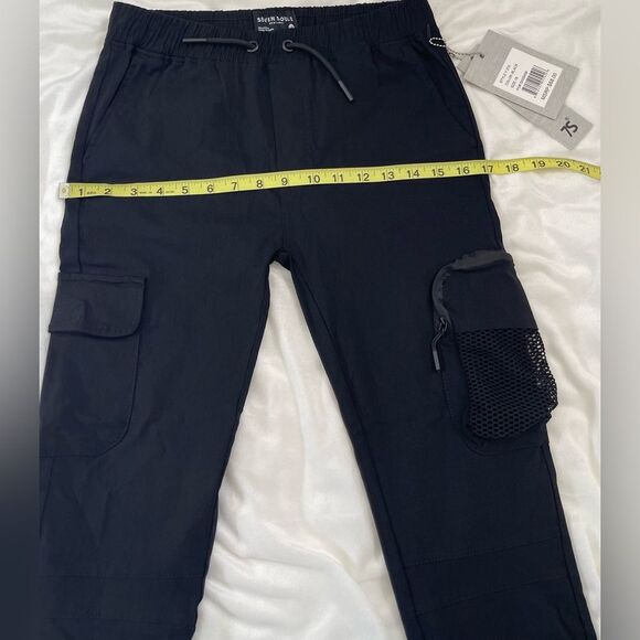 New Seven Souls Boy's Zip Pocket Drawstring Jogger Pants Beige Size 18 - Picture 9 of 14